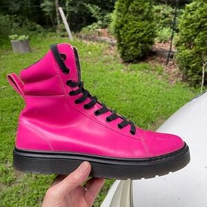 Dr Martens Mix Hot Pink Sneaker Boots Size 9